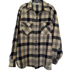 Vintage Woolrich Men’s Wool Blend Plaid Shirt Size L Cabincore Outdoors